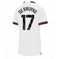 Camiseta Manchester City Kevin De Bruyne #17 Visitante Equipación para mujer 2023-24 manga corta